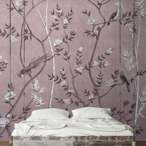 Tea Room Mural - Pink