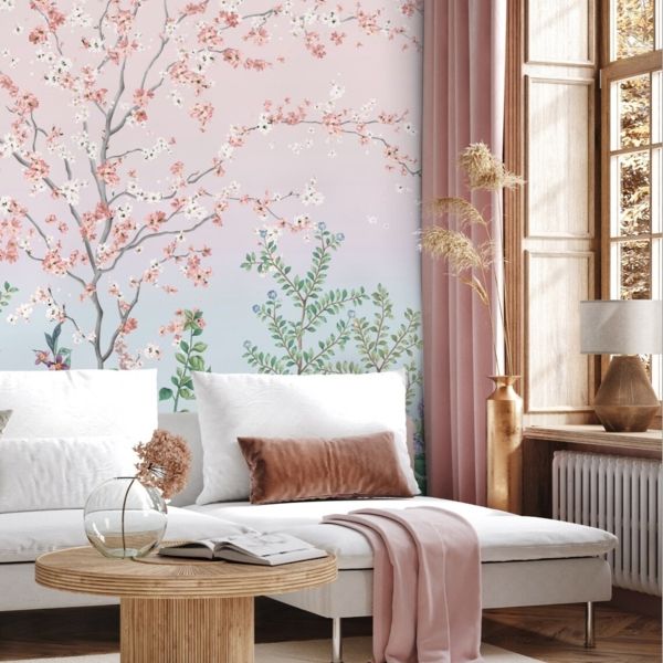 Cherry Garden Mural - Pink