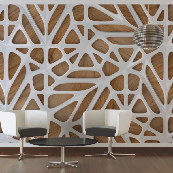 Organic Surface Mural - White