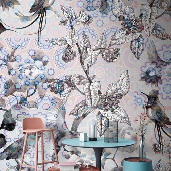 Exotic Mosaic Mural - Grey
