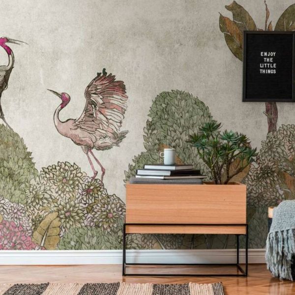 Courting Herons Mural