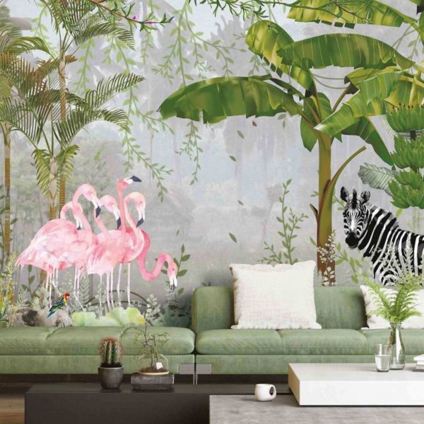 Tropical Zebra Mural