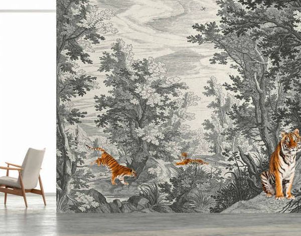 Fancy Forest Mural - Tiger