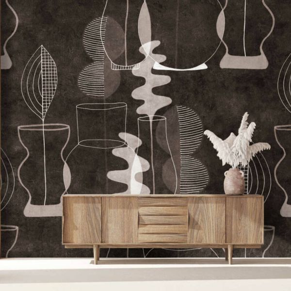Pablos Room Mural - Charcoal