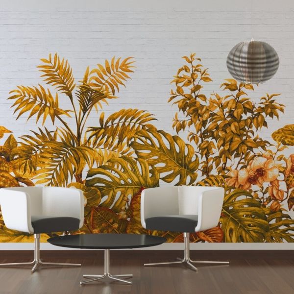 Tropical Wall Mural - Orange