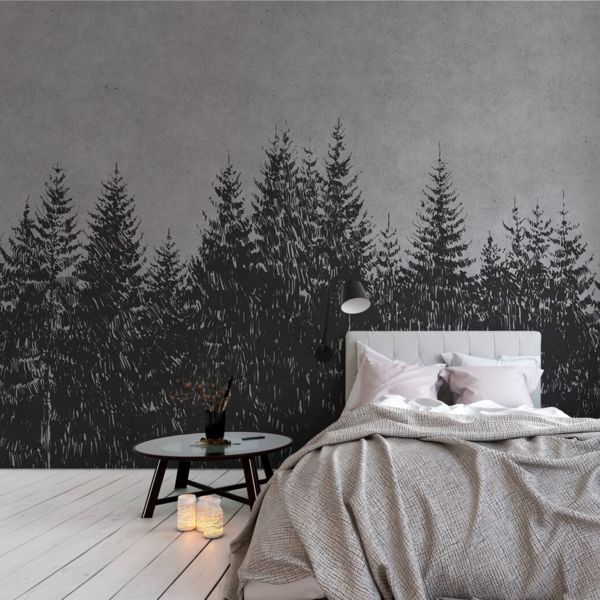 Black Forest Mural - Grey