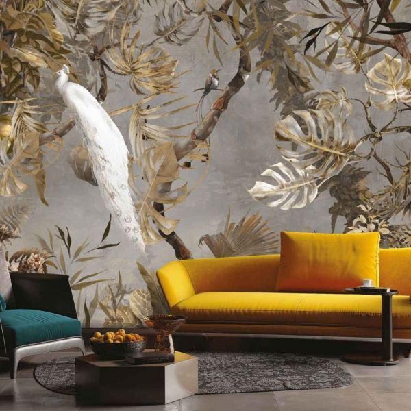 White Peacock Mural