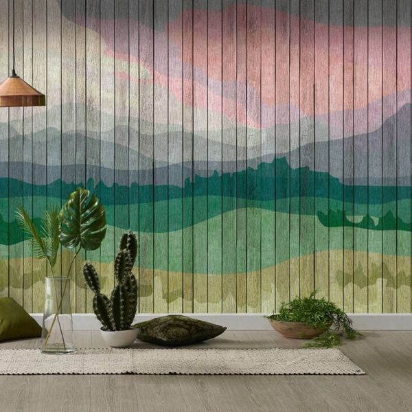 Mountains Mural - Pastel
