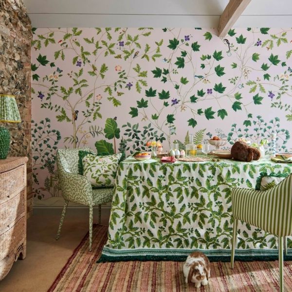 Sycamore and Oak Mural - Pink