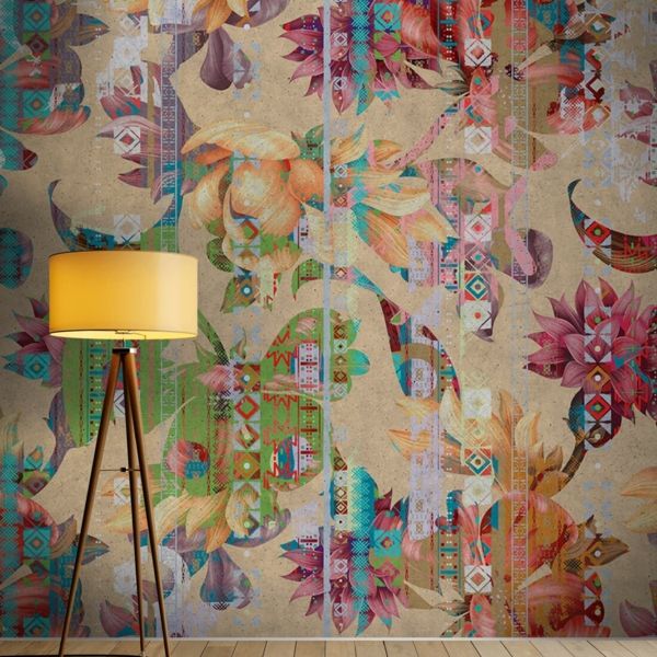 Collage Mural - Saffron