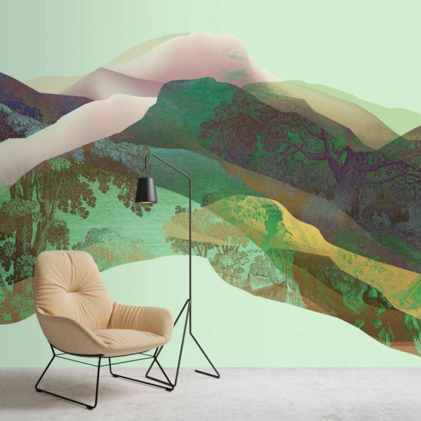 Magic Mountain Mural - Green